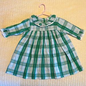 Shrimp and Grits Green Plaid Ruffle Dress 4T